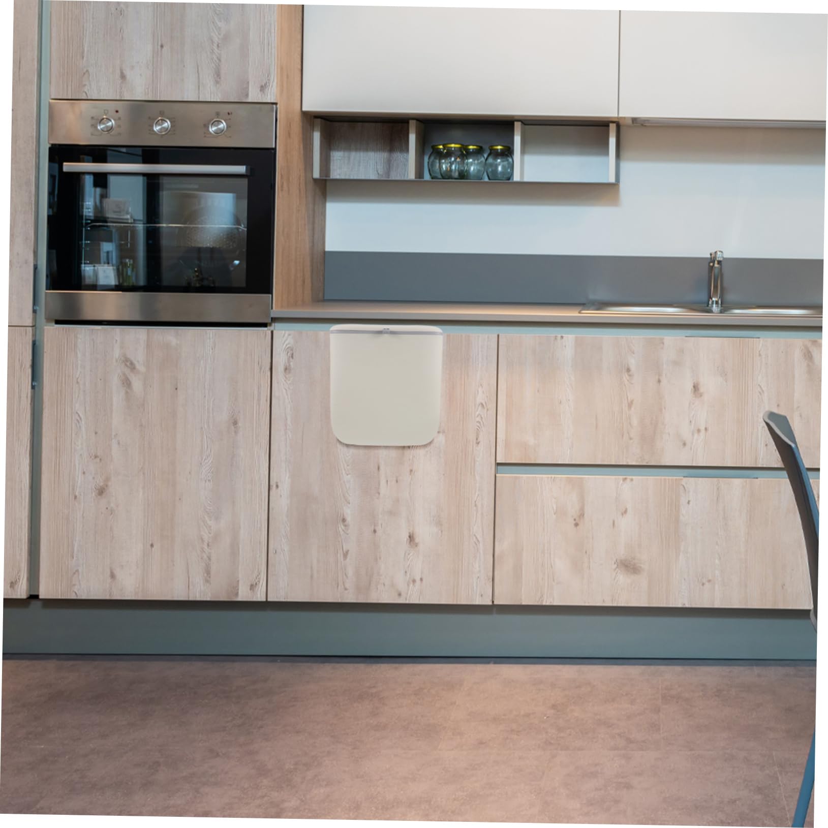 ULTECHNOVO Faltbarer Küchenabfalleimer Stabiler Mülleimer aus Kunststoff mit Deckel Platzsparend Elegantes Design zum Einhängen unter Spüle für Küche und Schlafzimmer