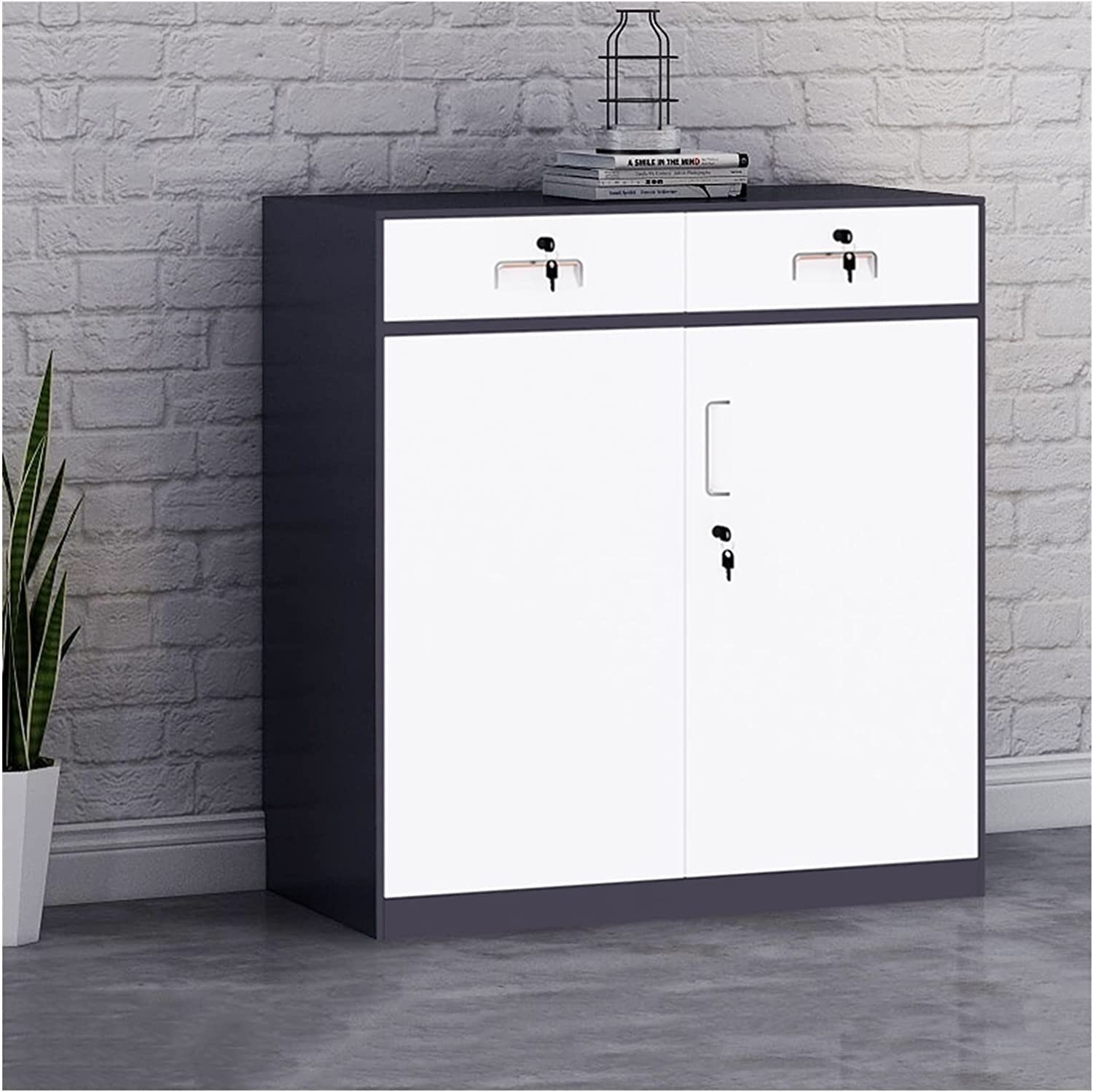 SaryEdge File Cabinet Low Cabinet Office Data File Active Storage Three Drawer Cabinet with Lock Small Cabinet Vertical File Cabinet,