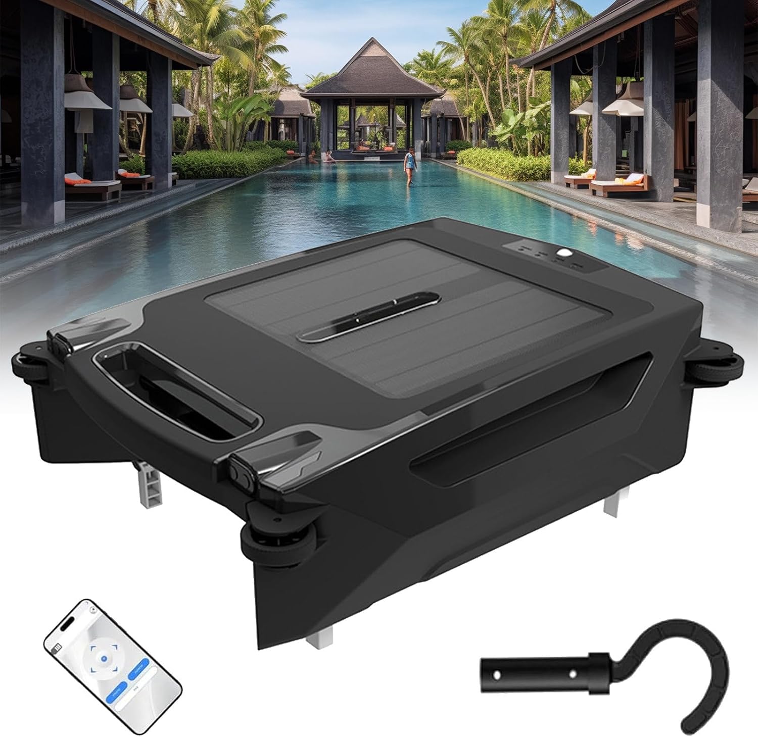 Automatic Pool Cleaning Robot with Brushless Motor and Smart Navigation for Efficient Wall and Waterline Maintenance