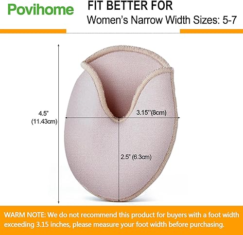 Miniatura 2 de Povihome Almohadillas para proteger los dedos de los pies, cubierta de gel para los dedos de las mujeres 5-7 para talón, ballet, zapatos de punta, 1