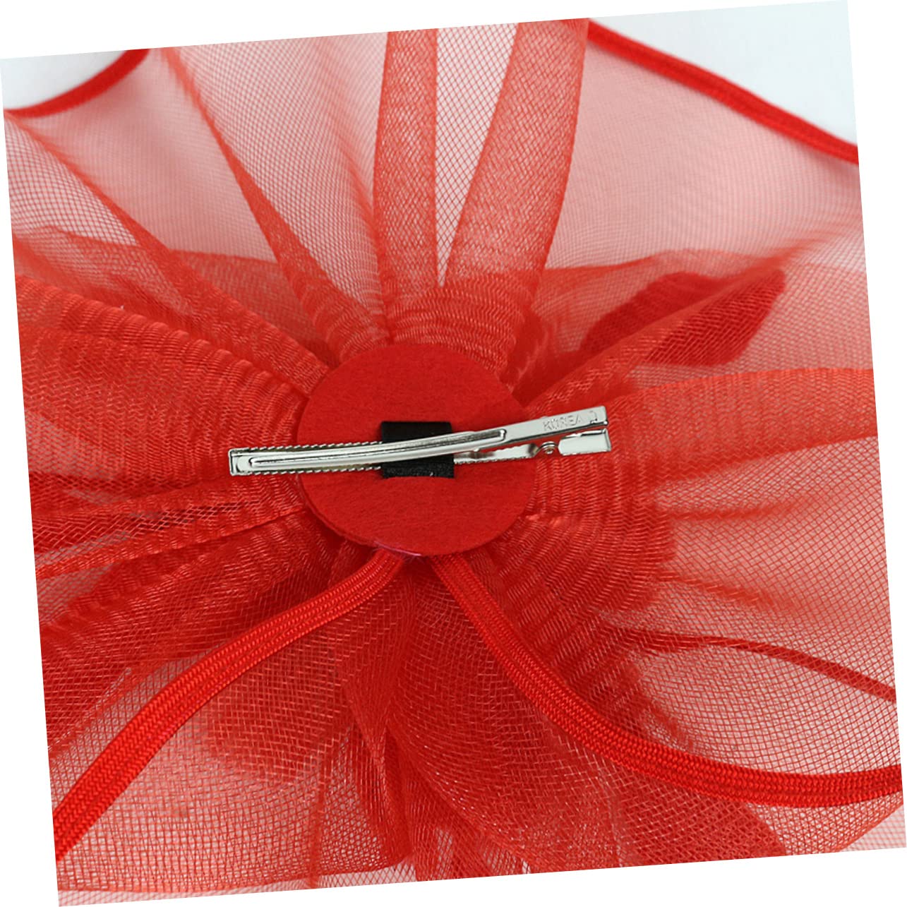 Housoutil 2pezzi Fascinator Creativo Rosso Con Fiore Cerchietto Elegante Per Feste Matrimoni e Occasioni Speciali Accessorio Da Ballo e Cosplay Per Donne e Ragazze