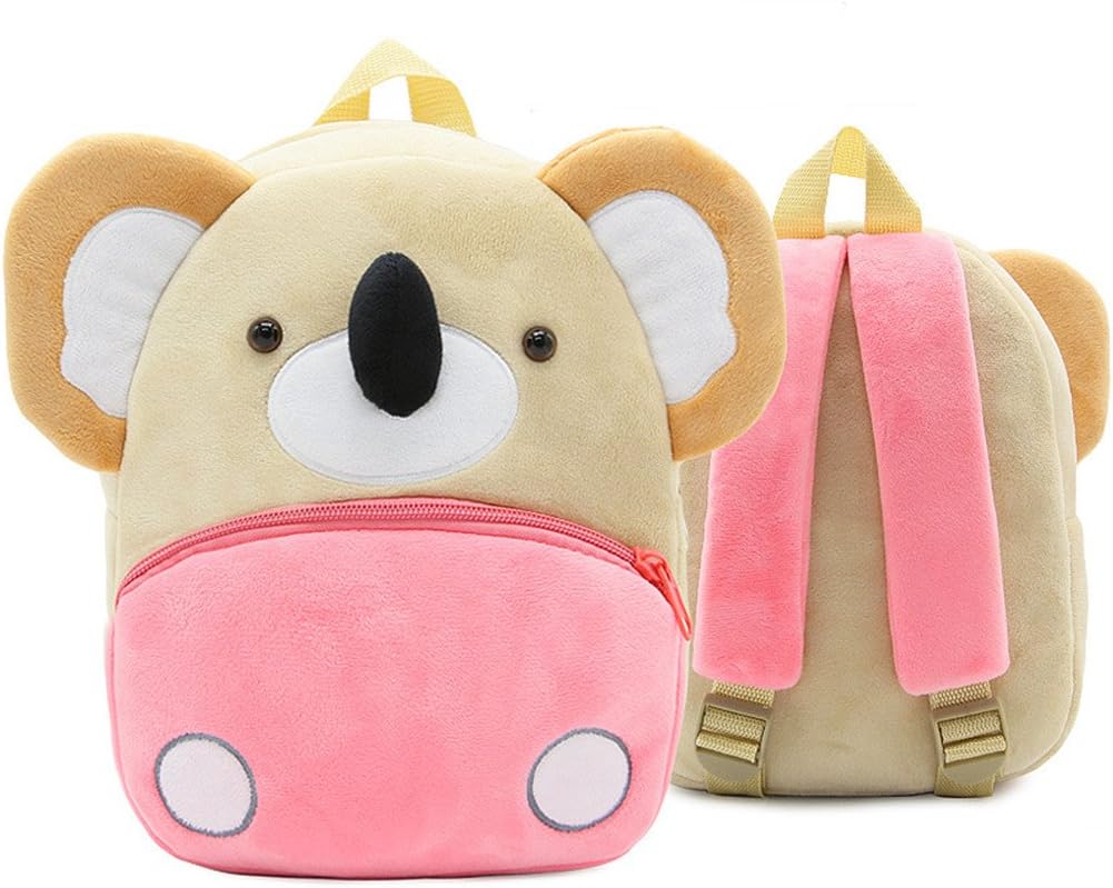 Children Toddler Preschool Backpack Plush Animal Cartoon Backpack Baby Kids School Satchel Travel Lunch Bags