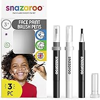 Vista 1 de Snazaroo Juego de 5 pinceles de pintura facial, monocromáticos