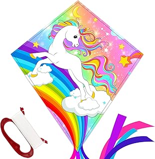 TOY Life Unicorn Kite for Kids Easy to Fly Large Kids Kite - Kites for Kids and Adults Easy to Fly Big Beach Kites for Kid...