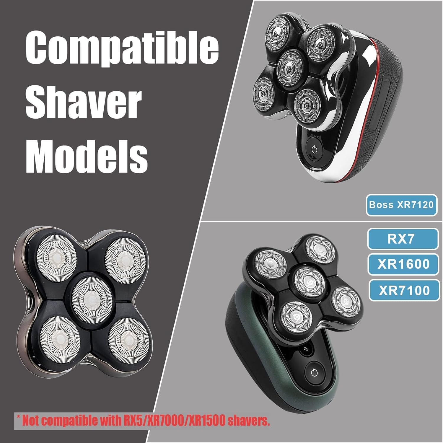 Wymienna głowica golarki XR7000 Balder Pro kompatybilna z Remington Balder Pro XR1600/Rx7/boss X R7120 (XR7/3PACK)
