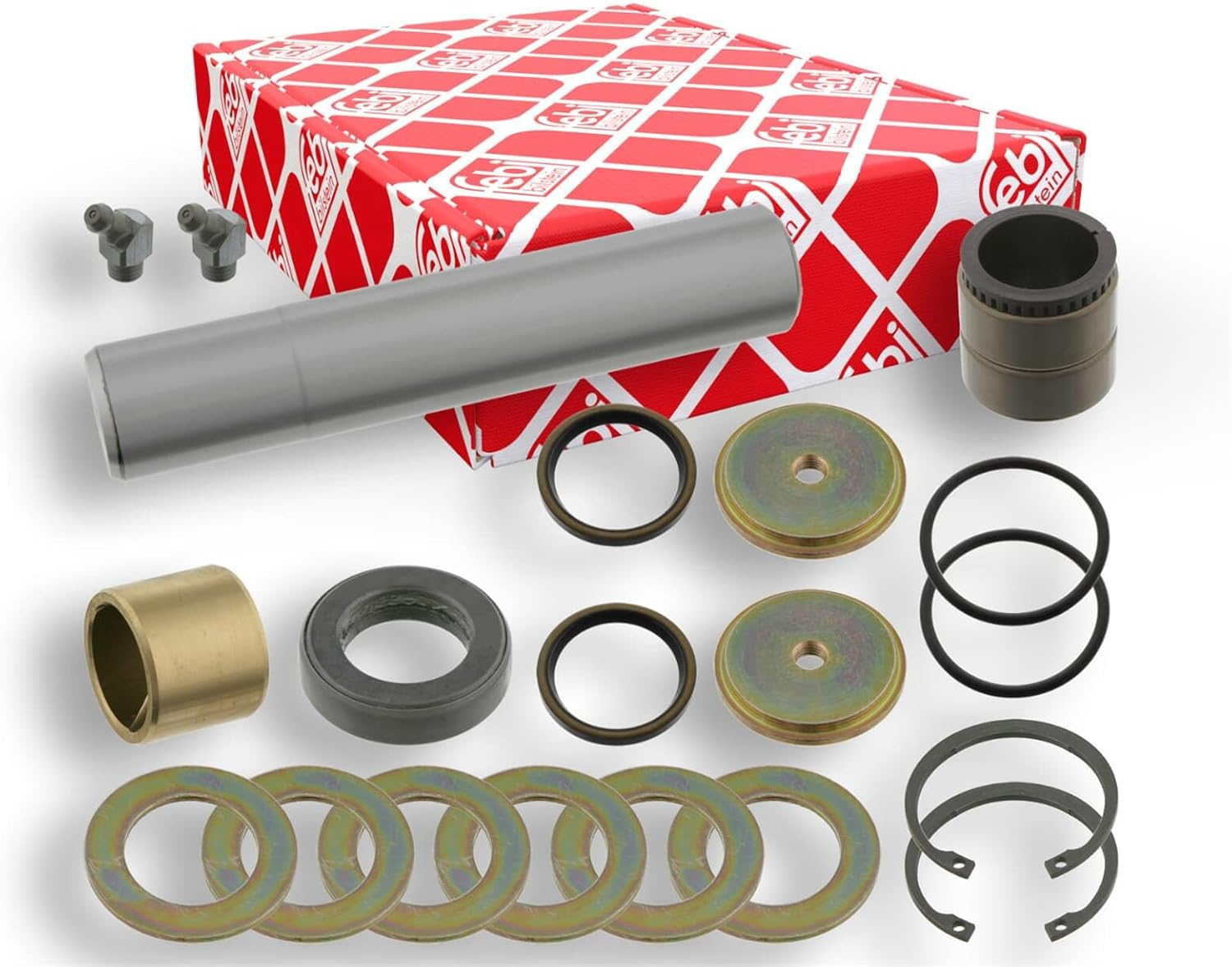 febi bilstein 11369 King Pin Set with thrust bearing, single set, pack of one
