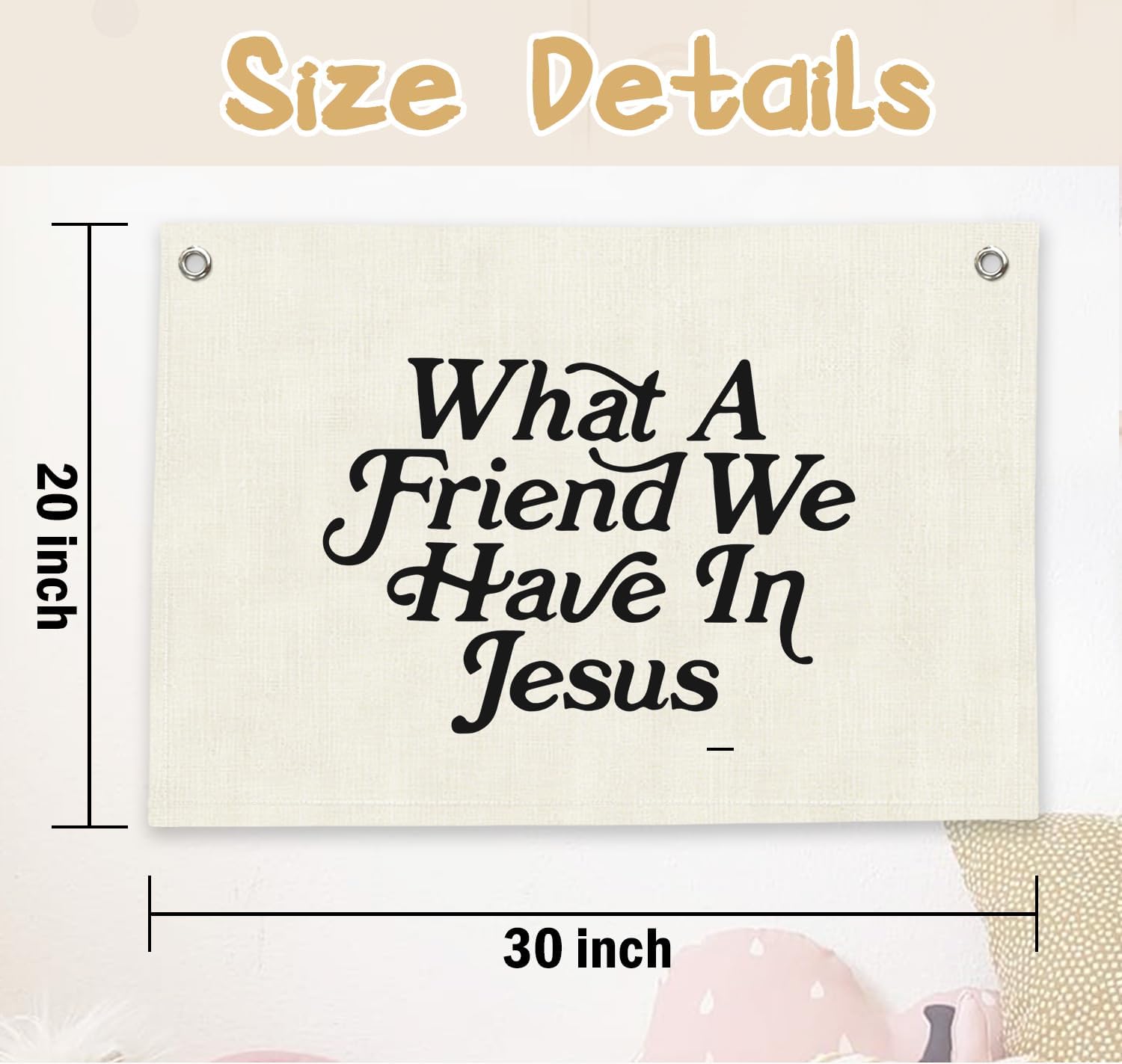 RTXLEZM Kids Room Decor, What a Friend We Have in Jesus