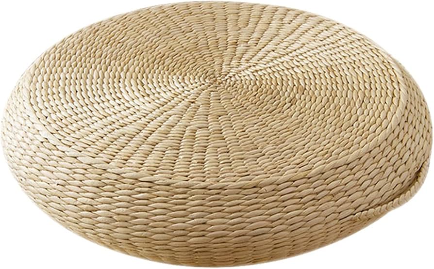 Amazon.co.jp: 畳の座布団、わらを編んだクッション、植物の質感を備え