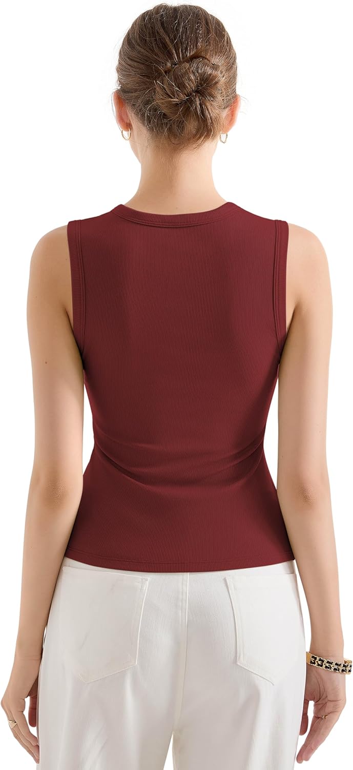 SUUKSESS Women Button Down Going Out Trendy Tops Ribbed Sexy Vest Y2K Tank Tops - Image 5