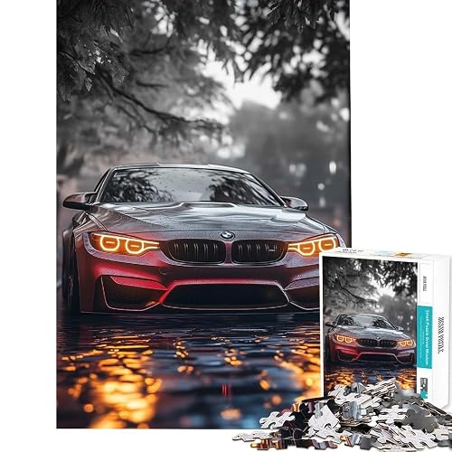 Rompecabezas para Adolescentes de 1000 Piezas BMW M Gris Neón Que Brilla bajo la Lluvia Juego Educativo…