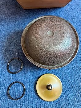 990  茶道具　茶釜　釜師　佐藤清光作　霧文　真形釜　釜環付き　未使用 Amazon.co.jp: 990 茶道具 茶釜 釜師 佐藤清光作 霧文 真形釜 釜