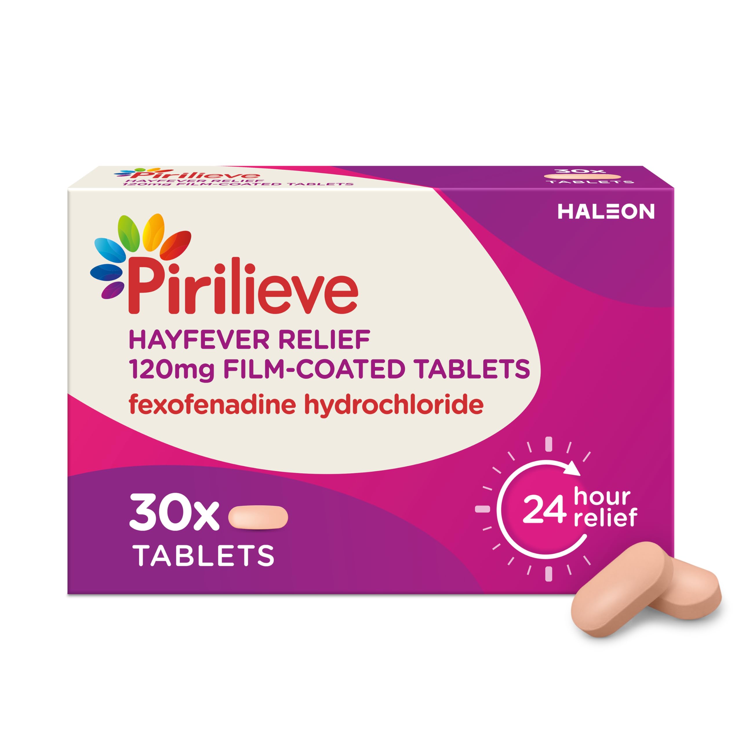 Pirilieve Hayfever Relief 120Mg Film-Coated Tablets - 30