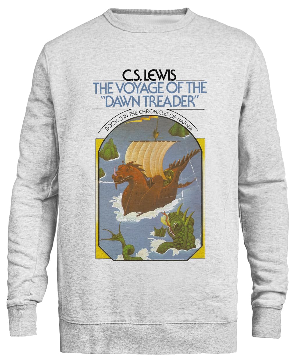 Il Viaggio del Vascello Dell'Alba Sweatshirt Grigia Unisex Eco-Friendly Unisex Grey Sweatshirt Eco-Friendly Crewneck
