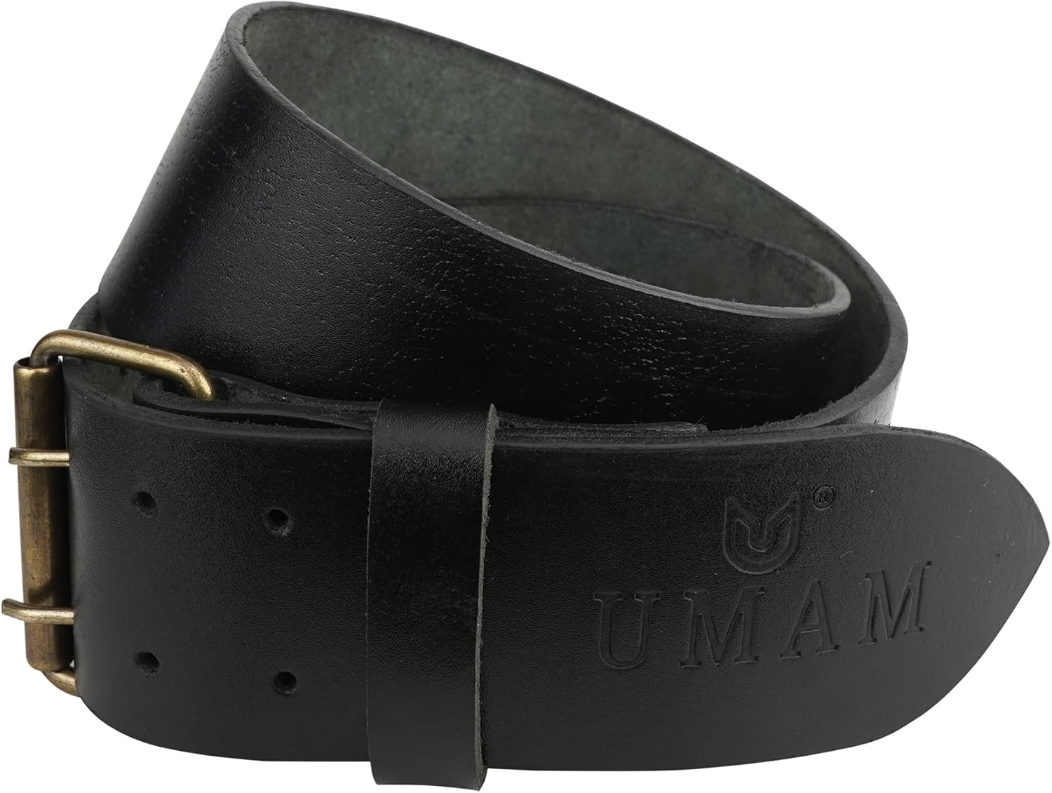 Leather Kilt Belt-Heavy-Duty wide Genuine with Double Prong Buckle, Adjustable Fit-Rugged Appeal