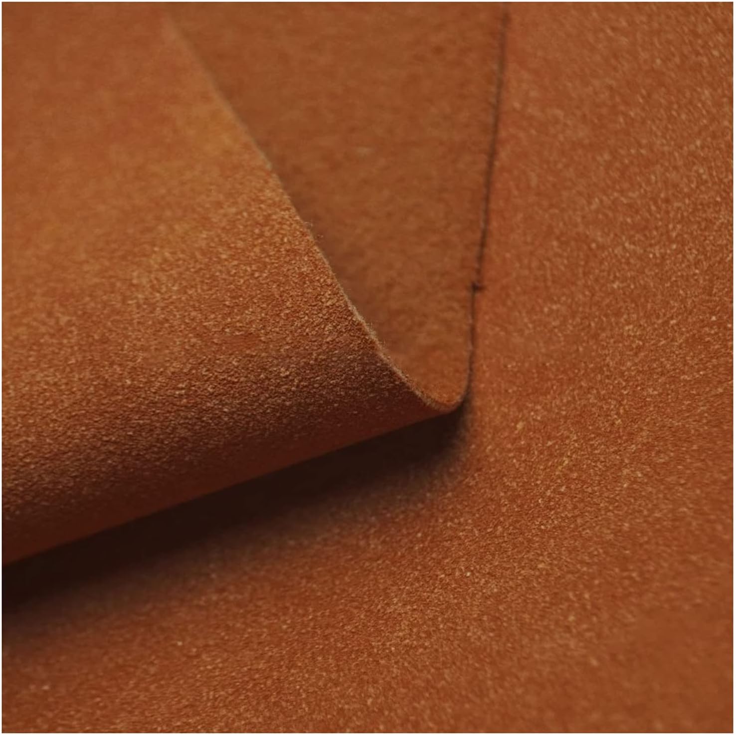 Frosted Faux Leather Soft Faux Suede Fabric Synthetic Material PVC Leatherette Sheet for Sewing Crafts Making Earring Bows DIY Handmade (50cm*138cm) (Color : Red-Brown)