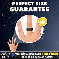 Vista 6 de Egnaro Anillos de boda de silicona para hombre: 1/4/6/7 Multipack de anillos de boda de goma con arco interior Diseño ergonómico transpirable