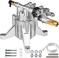 YAMATIC 7/8" Shaft Vertical Pressure Washer Pump - 3000 PSI 2.5 GPM Rear Inlet/Outlet, Fits Honda GCV190, Ryobi, Simpson & More