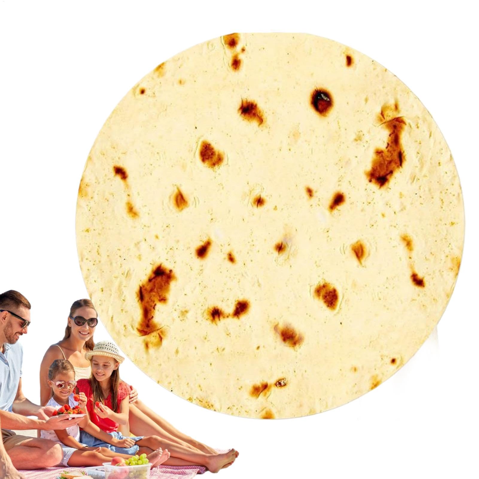 Couverture burrito ronde en flanelle polaire douce pour lit