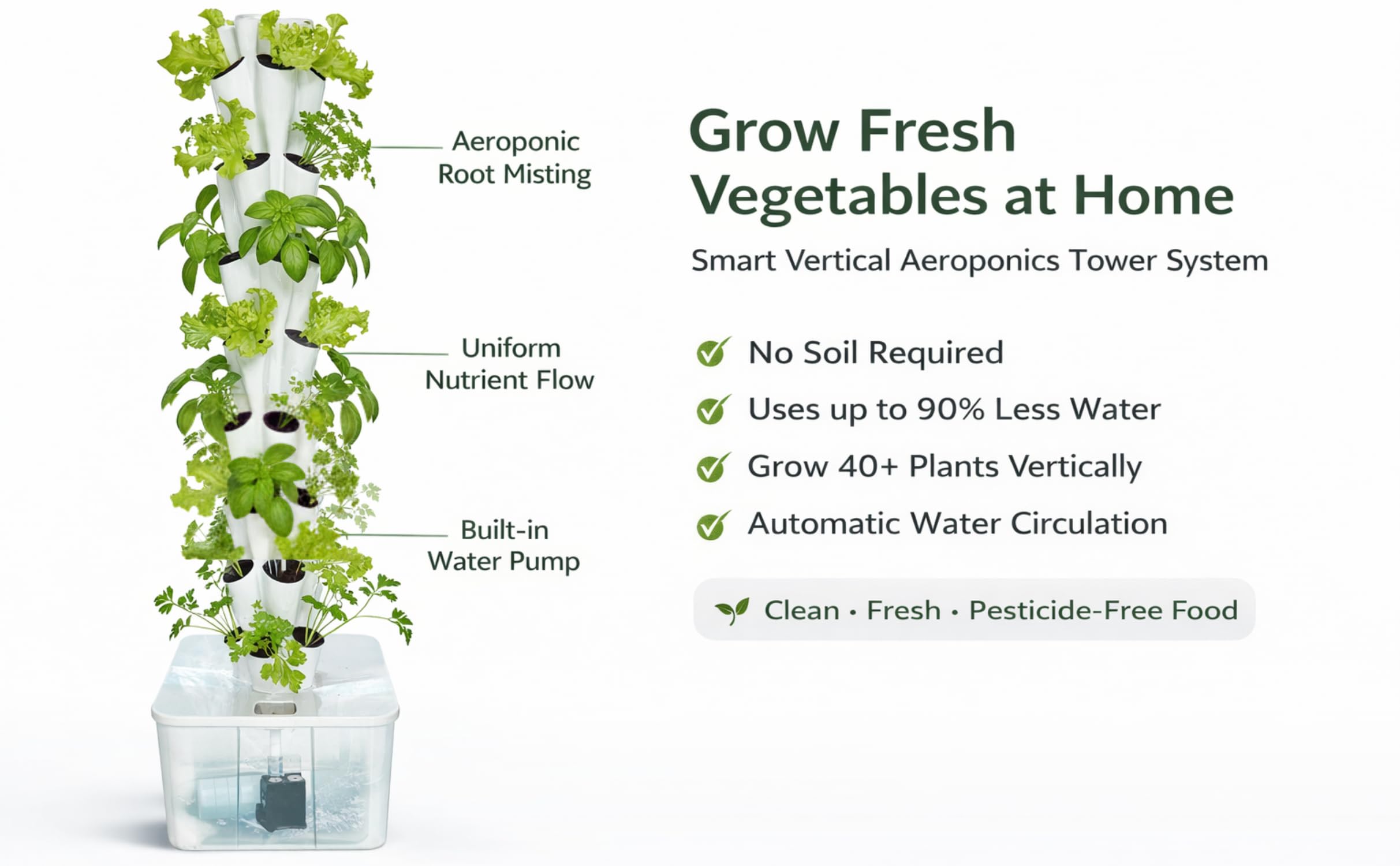 Green Warrior Aeroponics Tower - Grow Fresh Food! -2 Green Warrior Aeroponics Tower - Grow Fresh Food! -2