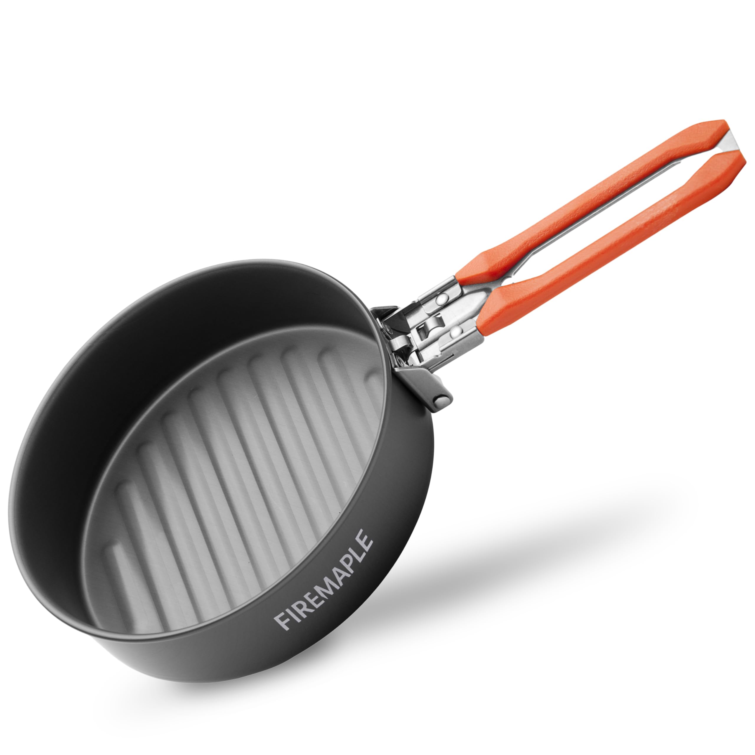 FIRE MAPLE Camping Pfanne für Gaskocher aus hart eloxiertem Aluminium - Outdoor Pfanne Camping mit silokonbeschichtetem Griff