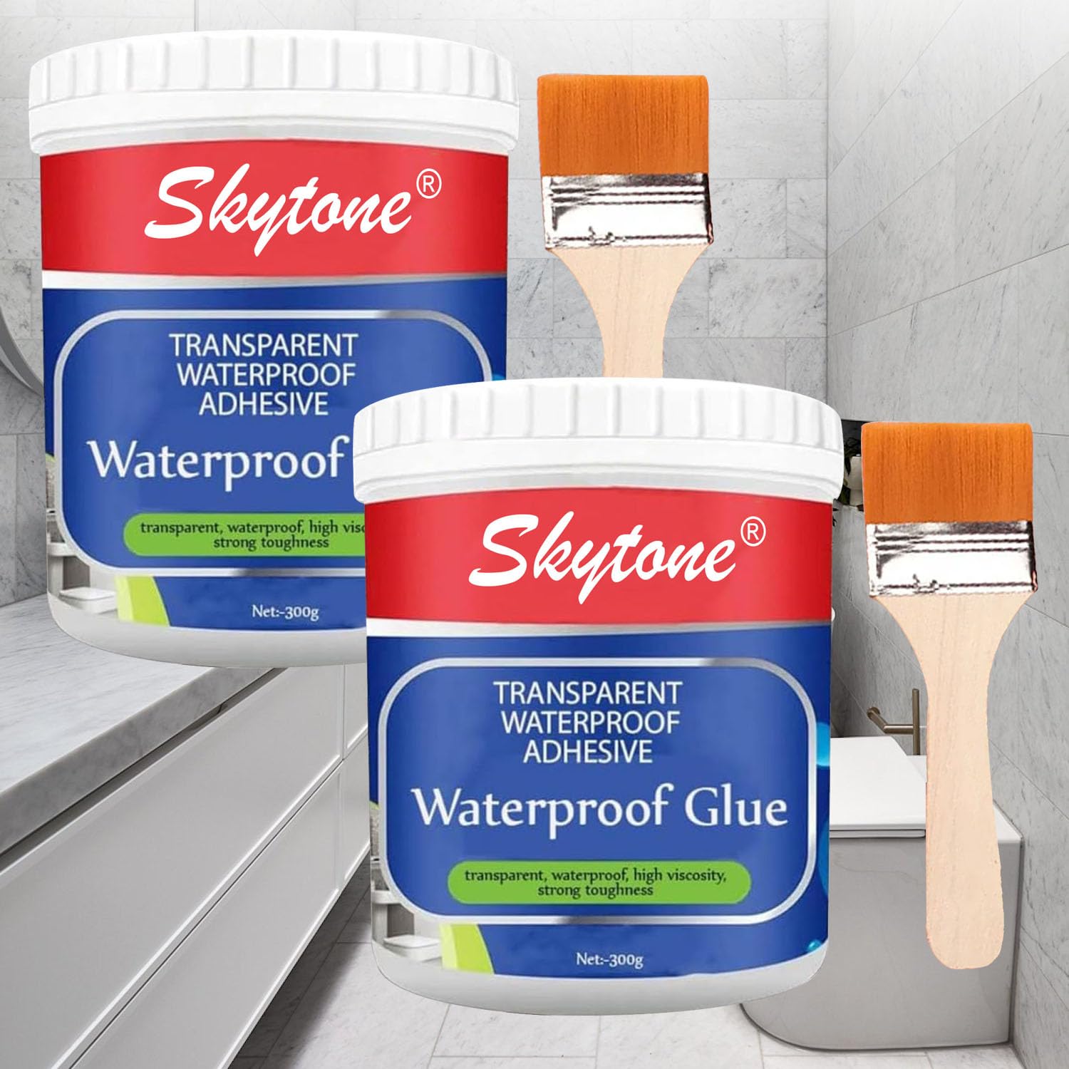 SKYTONE For Waterproofing Glue (Pack Of 2), Transparent Waterproof Glue, Roof Waterproofing, Waterproof Coating, Water Proof Glue, Crack Seal, Wall Solution Bathroom Wall Tile Window 600g (2) (B0D8JG1FQX) Amazon Price History, Amazon Price Tracker