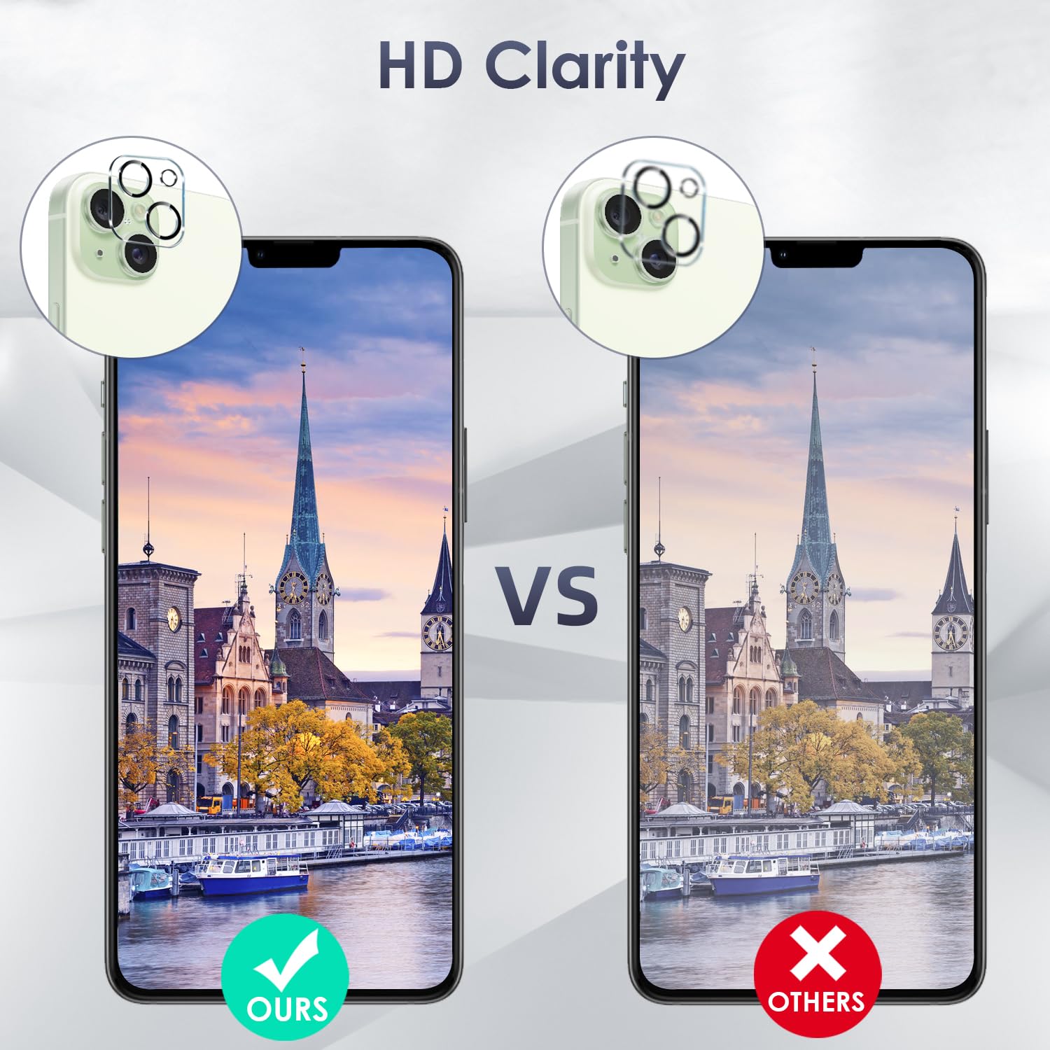 Kiewhay Pellicola Protettiva Compatibile con iPhone 15 Vetro