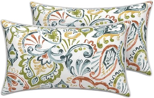 Miniatura 20 de LVTXIII - Juego de fundas para cojines de sofá, patio o sillón de exteriores, cuadradas y decorativas, 2 unidades de 16" x 16", sin relleno