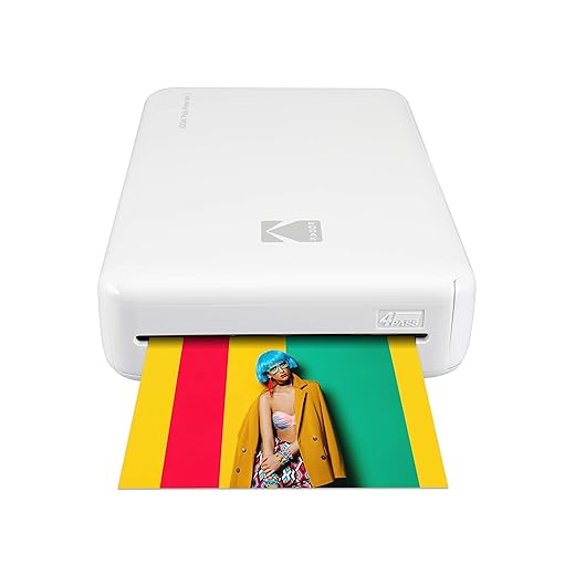 Kodak Mini 2 HD Wireless Portable Mobile Instant Photo Printer, Print Social Media Photos, Premium Quality Full Color Prints – Compatible w/iOS & Android Devices (White)
