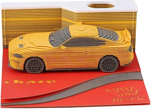 LeatherleafWorth 3D Timepiece Calendar 2026 Paper Art Memo Pad with LED Light – 
