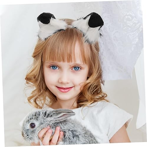 Miniatura 9 de Holibanna Diadema de orejas de perro de peluche, accesorios para el cabello para baile de graduación, diadema de orejas para perro, disfraz de