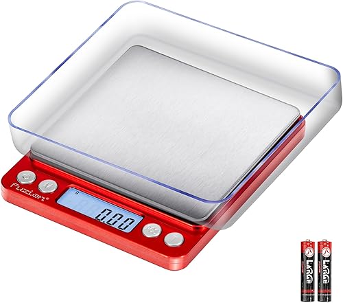 Miniatura 9 de Fuzion báscula digital de 0.01 gramos de precisión, básculas de alimentos mini de 500g para joyería pequeña, oro, hierba, especias - peso en gramos