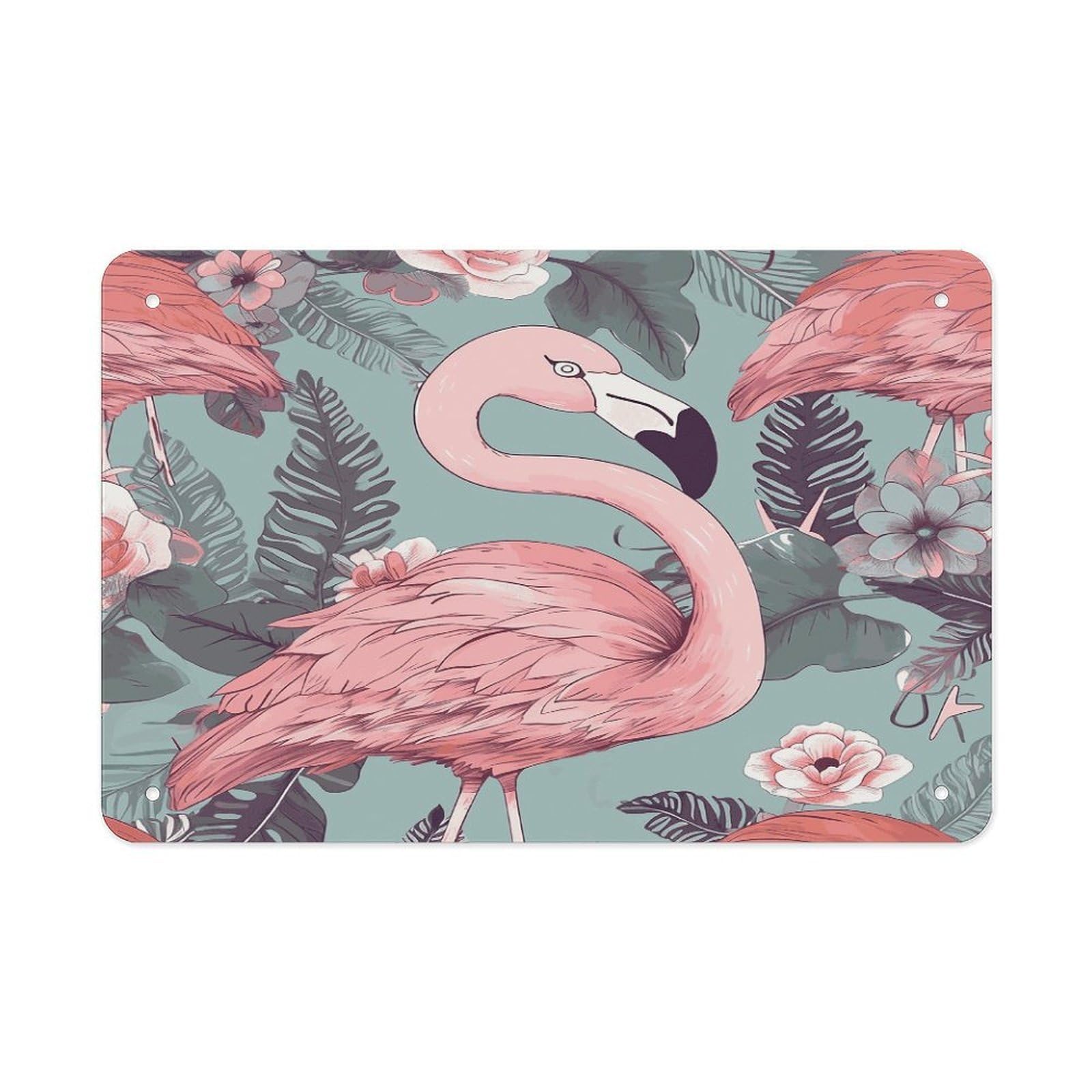 Fodpand Style Flamingo2 Wall Art Metal Signs Tin Sign