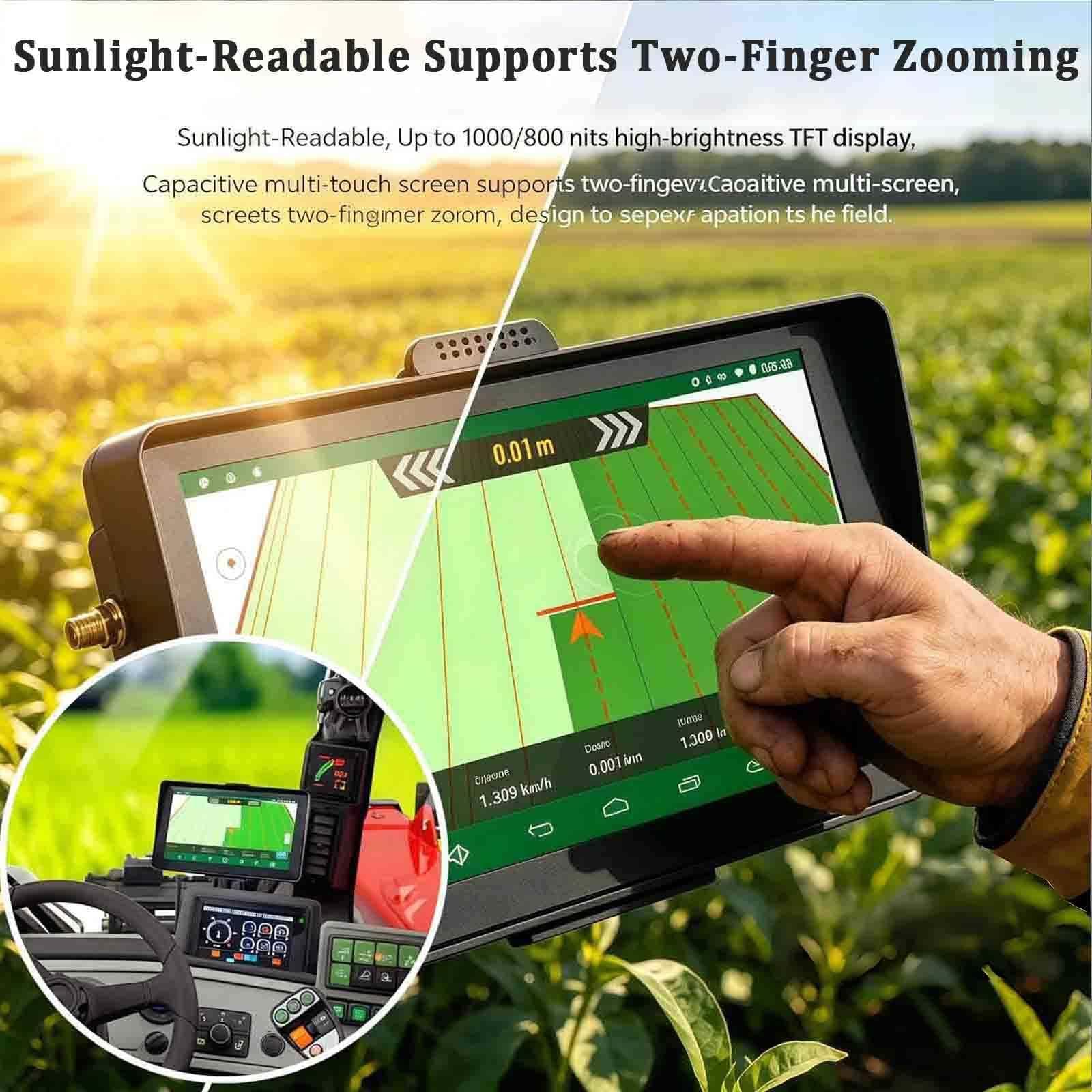 Guiado GPS para Tractor Agrícola 7/9 Pulgadas Navegador Gnss 9inch