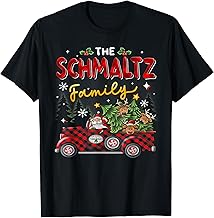 The Schmaltz Family Christmas Matching Pajamas Group Gift T-Shirt