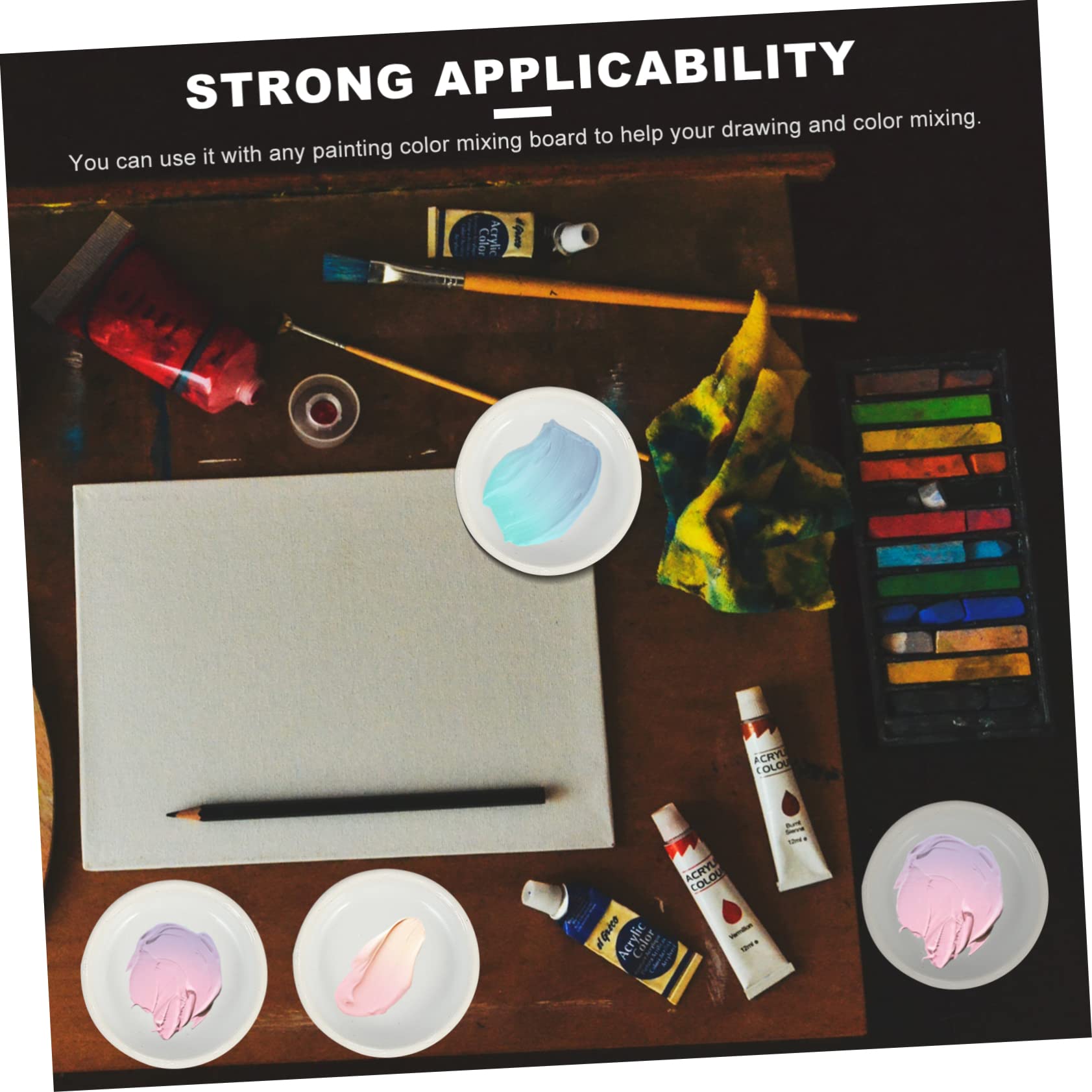 Mischpalette Keramik mit Deckel Reise Aquarellpalette für Künstlerbedarf Farbschale für Kalligrafie Stabil und Praktisch für Malerei Draußen