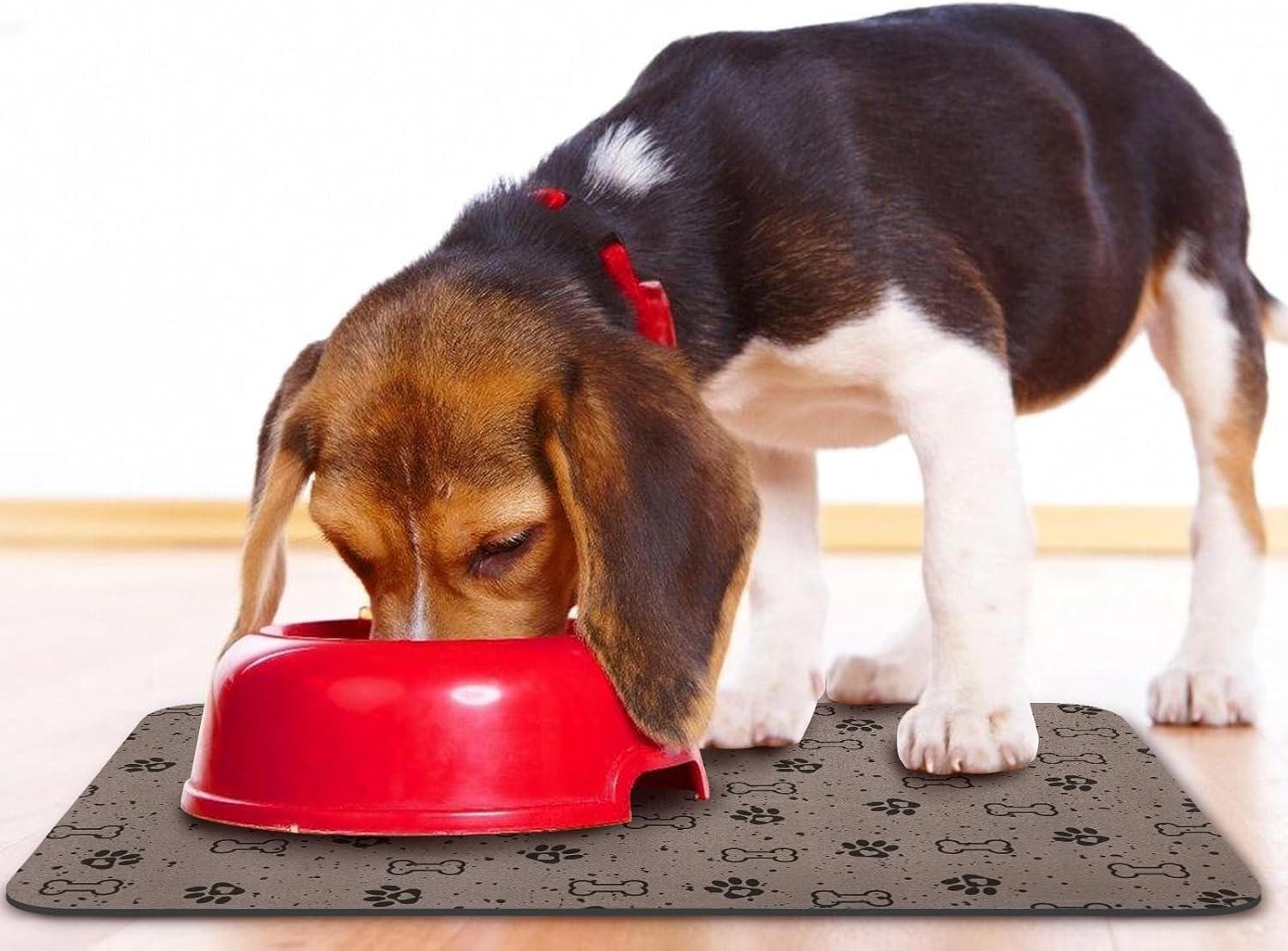 Dog Food Mats,Cat Absorbent Water Bowl Feeding Mats Pet Placemats for Food and Water Spot 24 * 32 inch