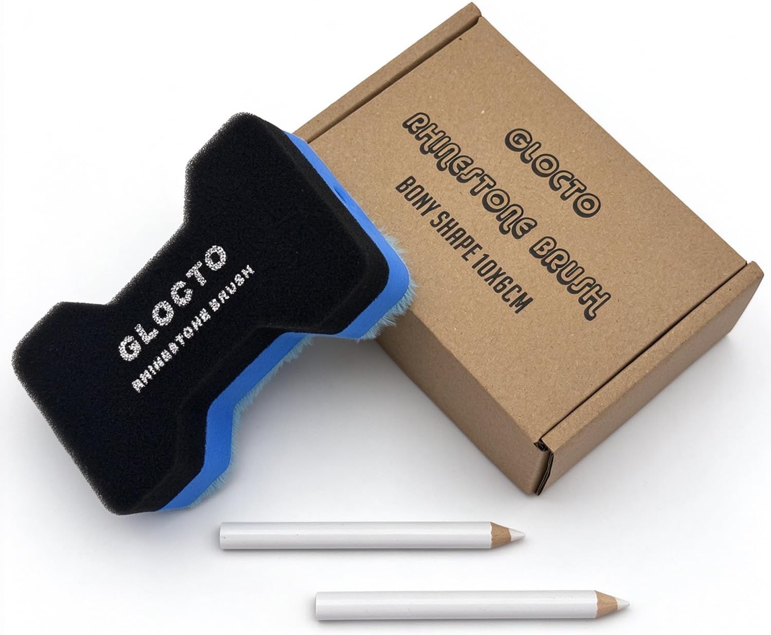 GLOCTO Brush Tool to Spread Rhinestones for Templates Stencil Magic Sticky Flock
