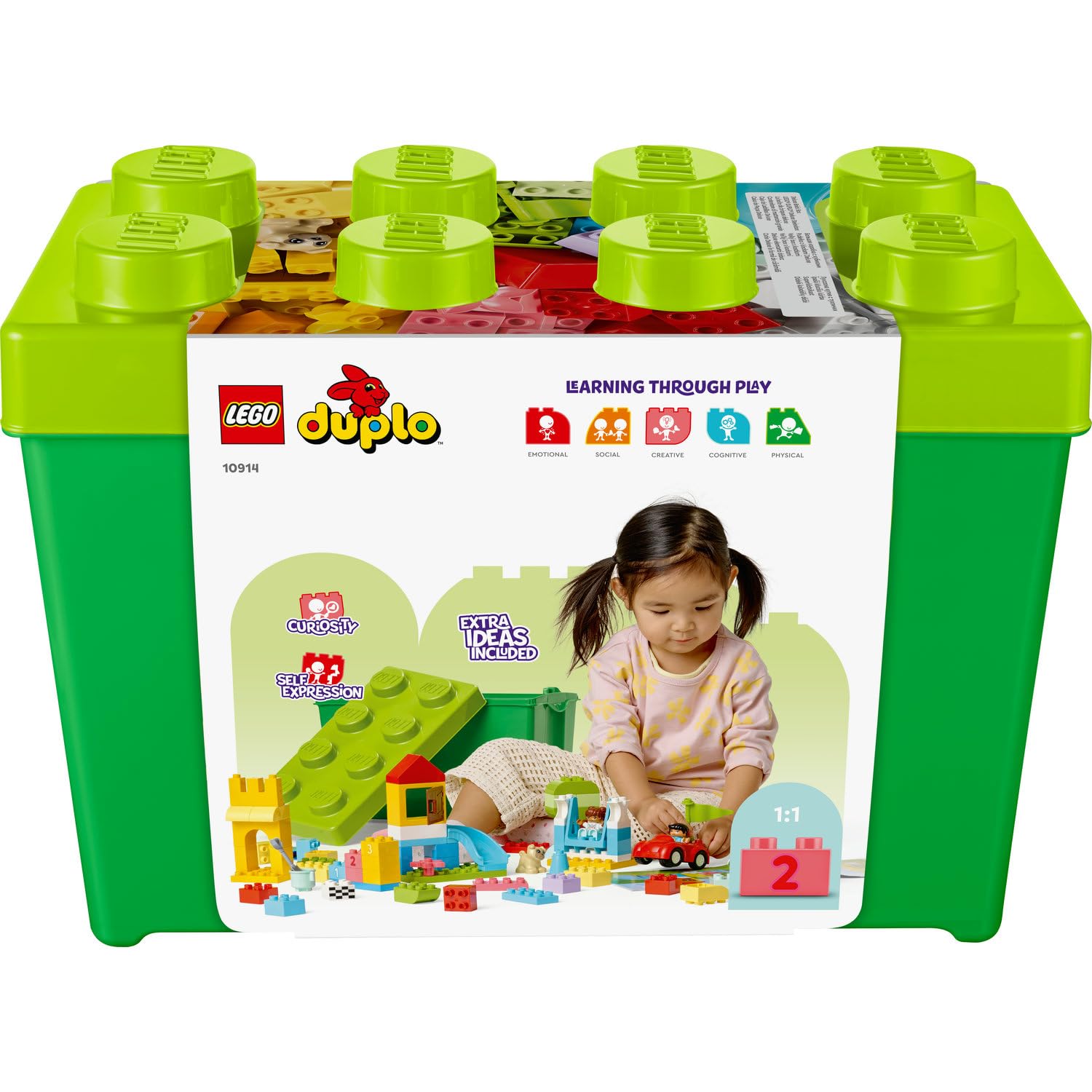 LEGO DUPLO Classic Lüks Yapım Parçası Kutusu 10914-18 Ay ve Üzeri Çocuklar için Gelişimi Destekleyen Yaratıcı Oyuncak Yapım Seti (85 Parça)