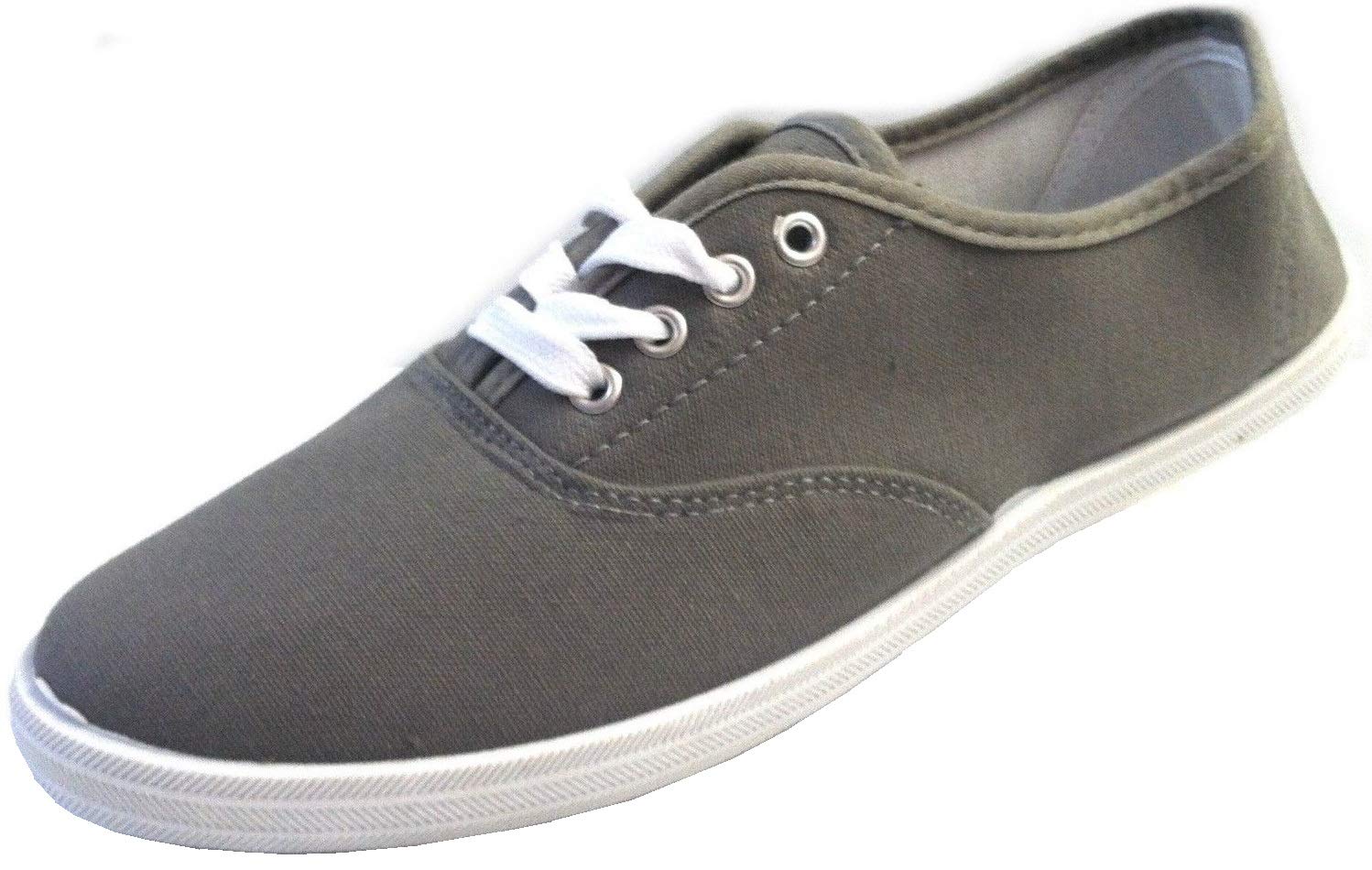 Easy USA - Womens Canvas Lace Up Shoe with Padded Insole