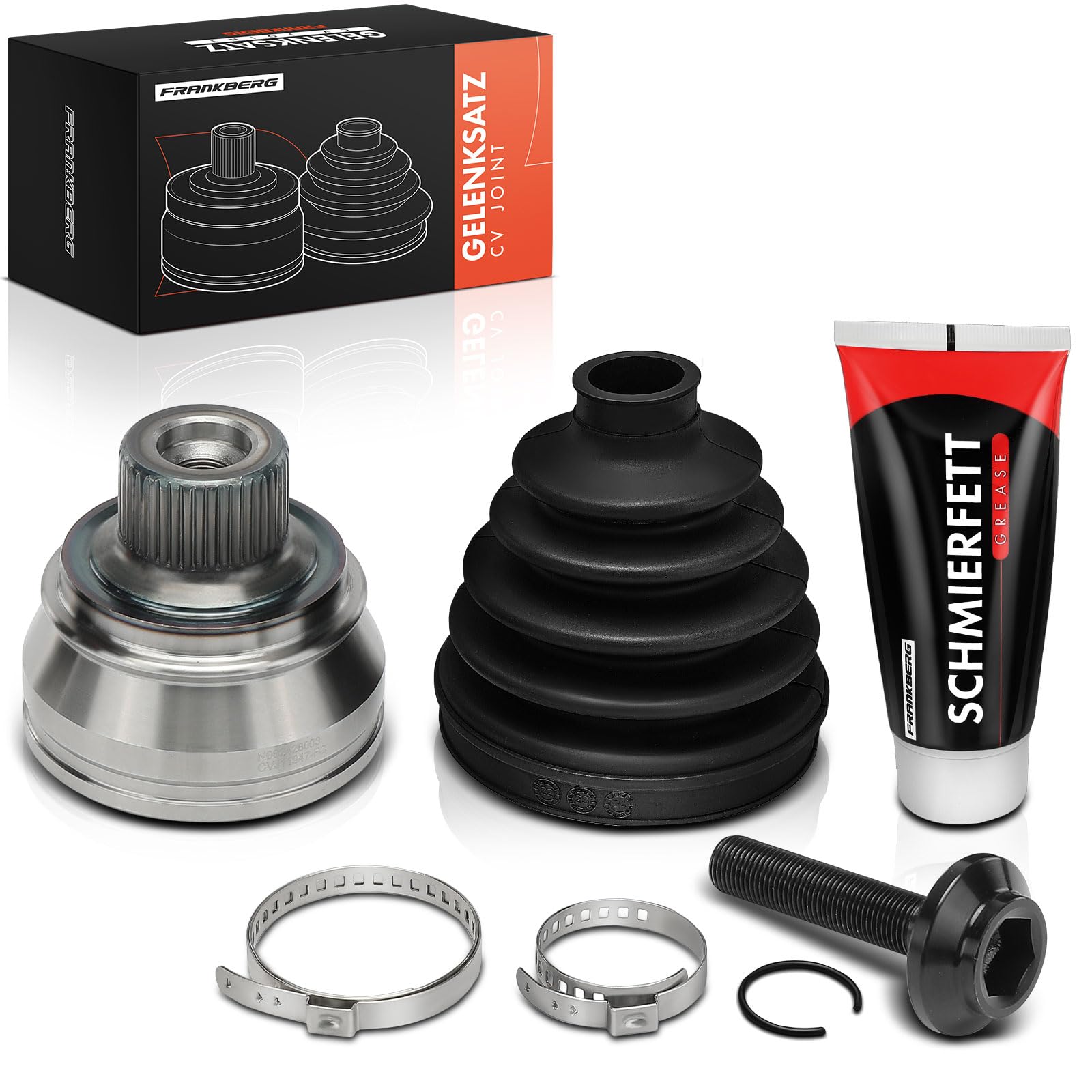 Frankberg Juego de articulación Arbol de transmisión Eje delantero Compatible con A4 8K2 A4 Allroad 8KH A4 Avant 8K5 A5 8T3 A5 Cabriolet 8F7 A5 Sportback 8TA A6 4G2 4GC A6 Avant 4G5 4GD 8K0498099