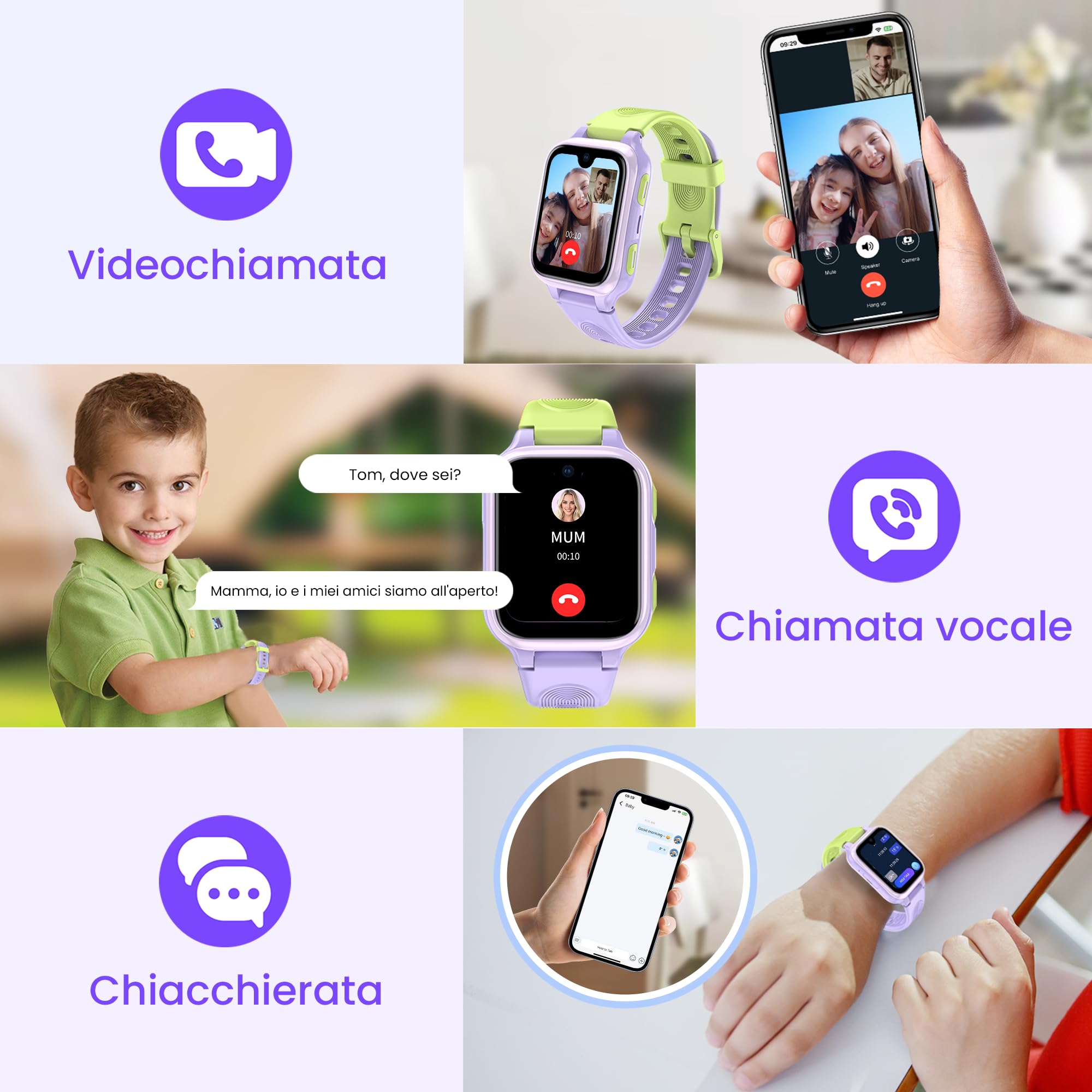 K9 Smartwatch Bambini AI, Orologio Smartwatch Bambini con GPS e Telefono,AMOLED da 1,78'' per bambini con 4G videochiamata, Sveglia, Modalità scuola, Impermeabile IP68,Adolescenti dai 6
