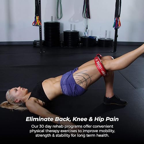 Miniatura 4 de Crossover Symmetry Sistema de cadera y núcleo bandas de entrenamiento en casa con resistencia de bucle para estirar y fortalecer piernas, glúteos,