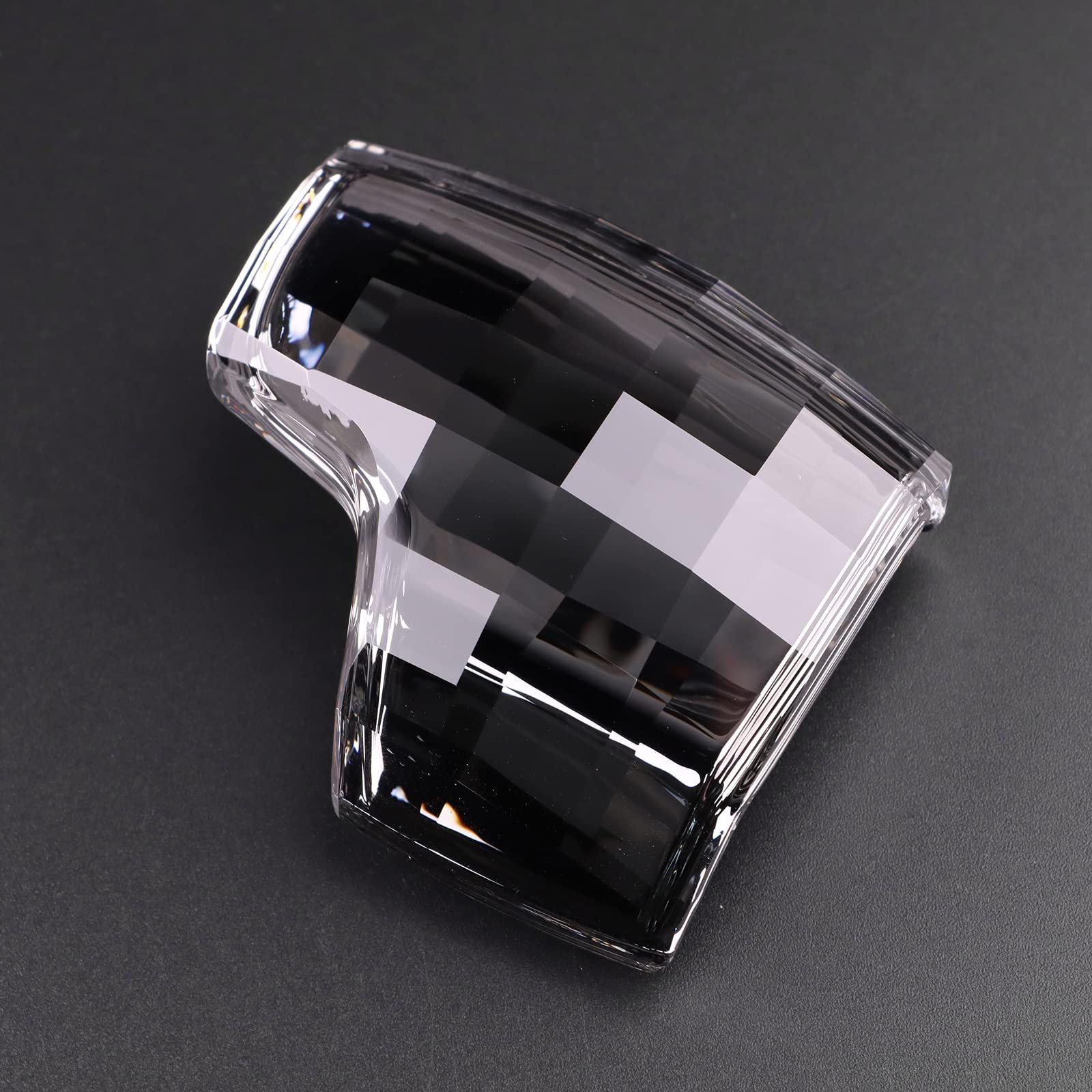 KUNGKIC Cristal Brillante Pomo de la palanca de cambios del coche Cubre Decorativa Pomo de la palanca de cambios Compatible con AUDI A6 A7 SQ8 RS6 RS7 Q7 Q8 S8 Accesorios de Interior(Estilo B)