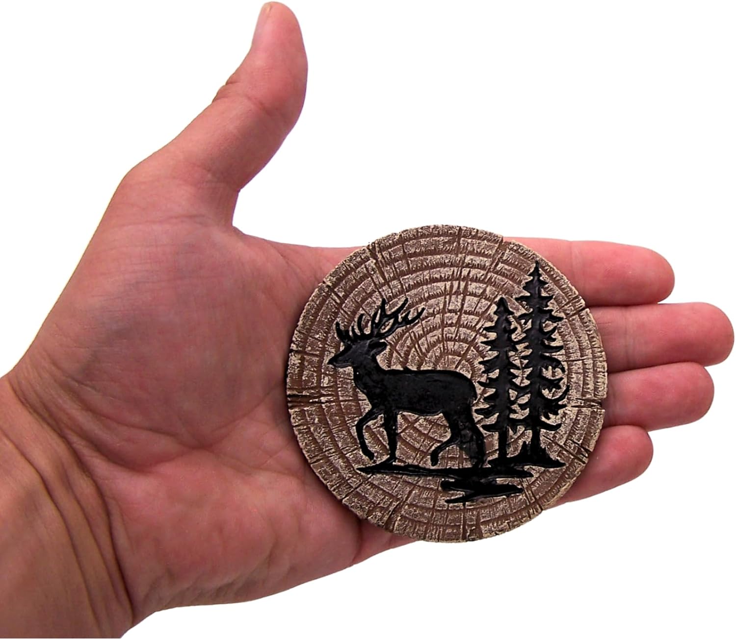 Deer Antler Coaster Set, Rustic Bar & Kitchen Decor, Cabin Accessory, Set of 4 Coasters, 2.5 Inches - Image 7