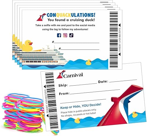 Etiquetas de pato de goma para crucero, etiquetas de pato, tarjeta de vela dorada de línea de crucero, etiquetas de pato de pato, tarjetas de juego
