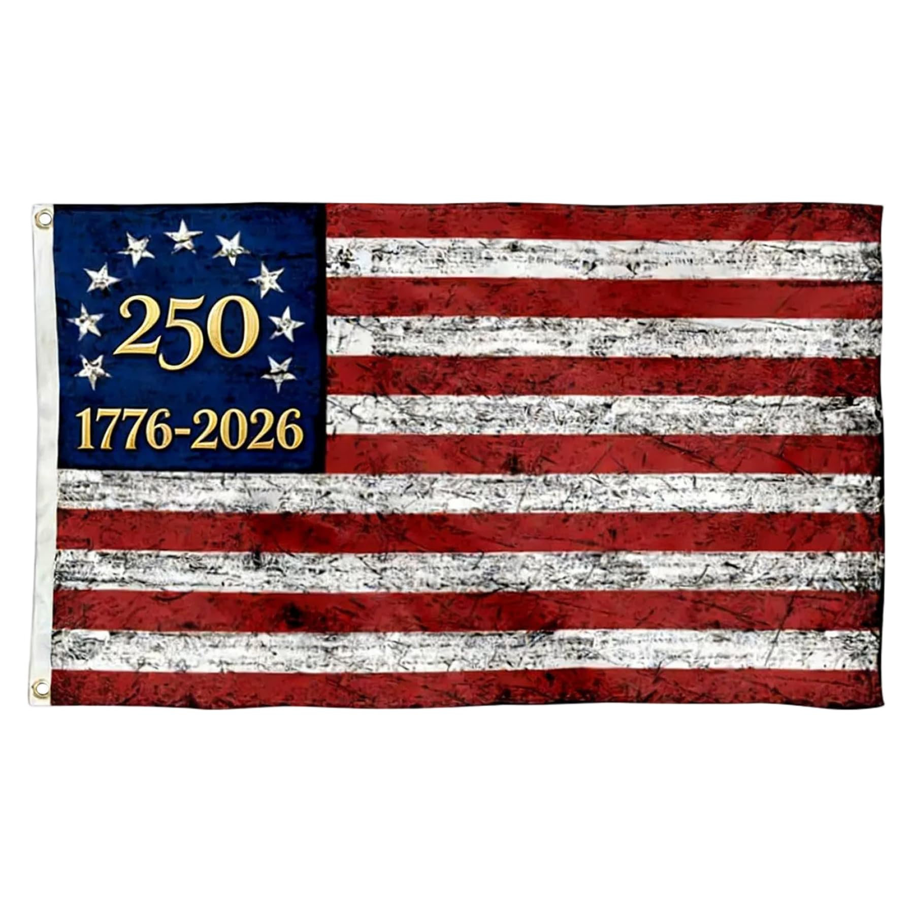 Drapeau américain 250 ans 3x5 pieds double face en polyester pour support mât