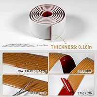 Vista 3 de Tira de transición de piso, tiras de transición de vinilo autoadhesivas de 3.3 pies, tira divisora de suelo de madera a azulejos, para unir huecos