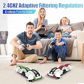 BAZADER RC Car with LED Lights - Remote Control Car Snakes 360 Roll Toy, Birthday for Kids Age 7 8 9 10 11+ Year Old, 2 Batteries 60+min, Indoor/Outdoor Toy for 6-12 yr Teen Boys