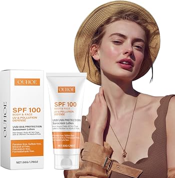 Sunscreen Face Water Splash Sun Cream SPF 100+ UV Protection Clear Protective Cream Moisturizing Sunburn Relief 1 Piece
