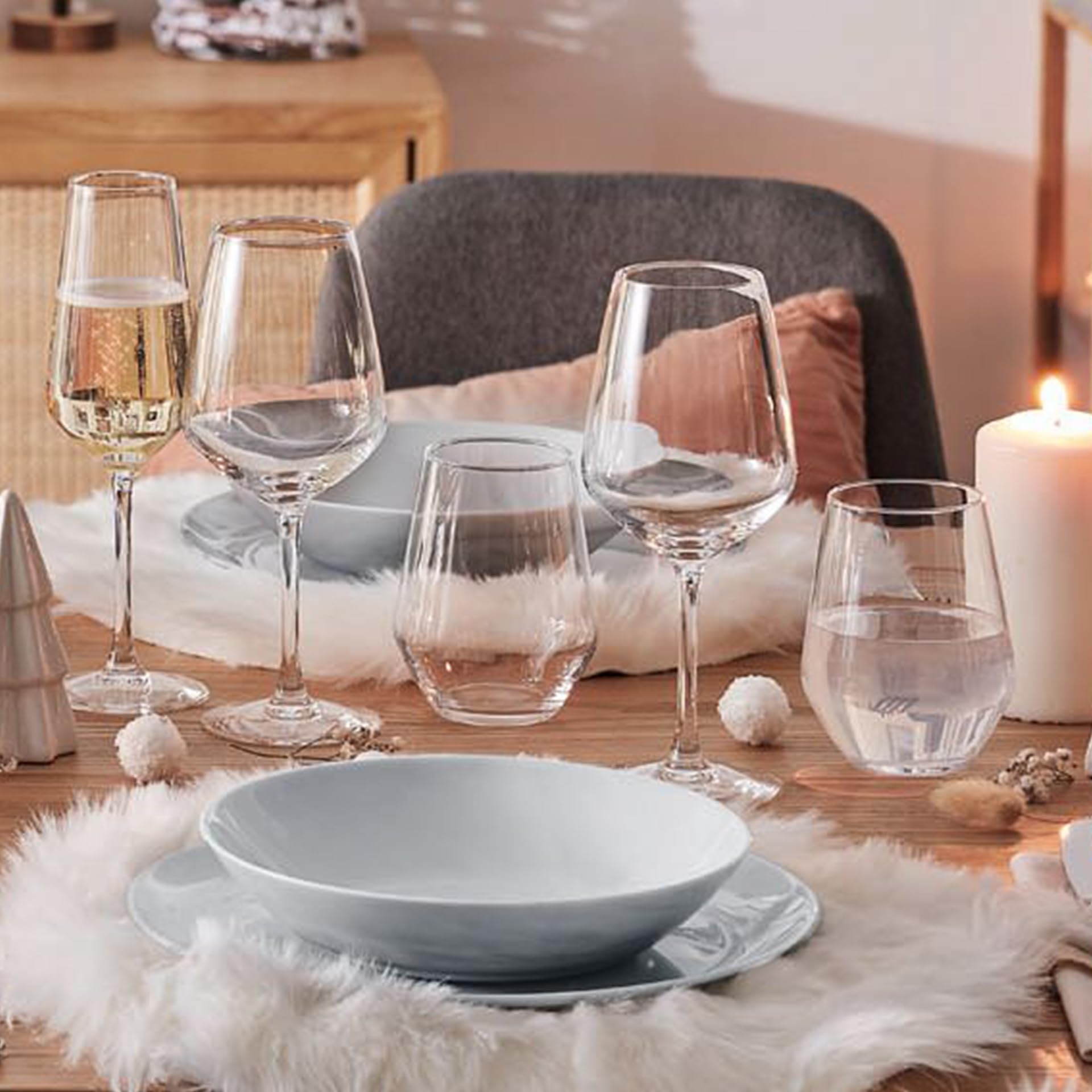 Luminarc - Collezione Vinetis - 6 bicchieri alti 40 cl - Design moderno ed elegante - Made in France - Confezione rinforzata